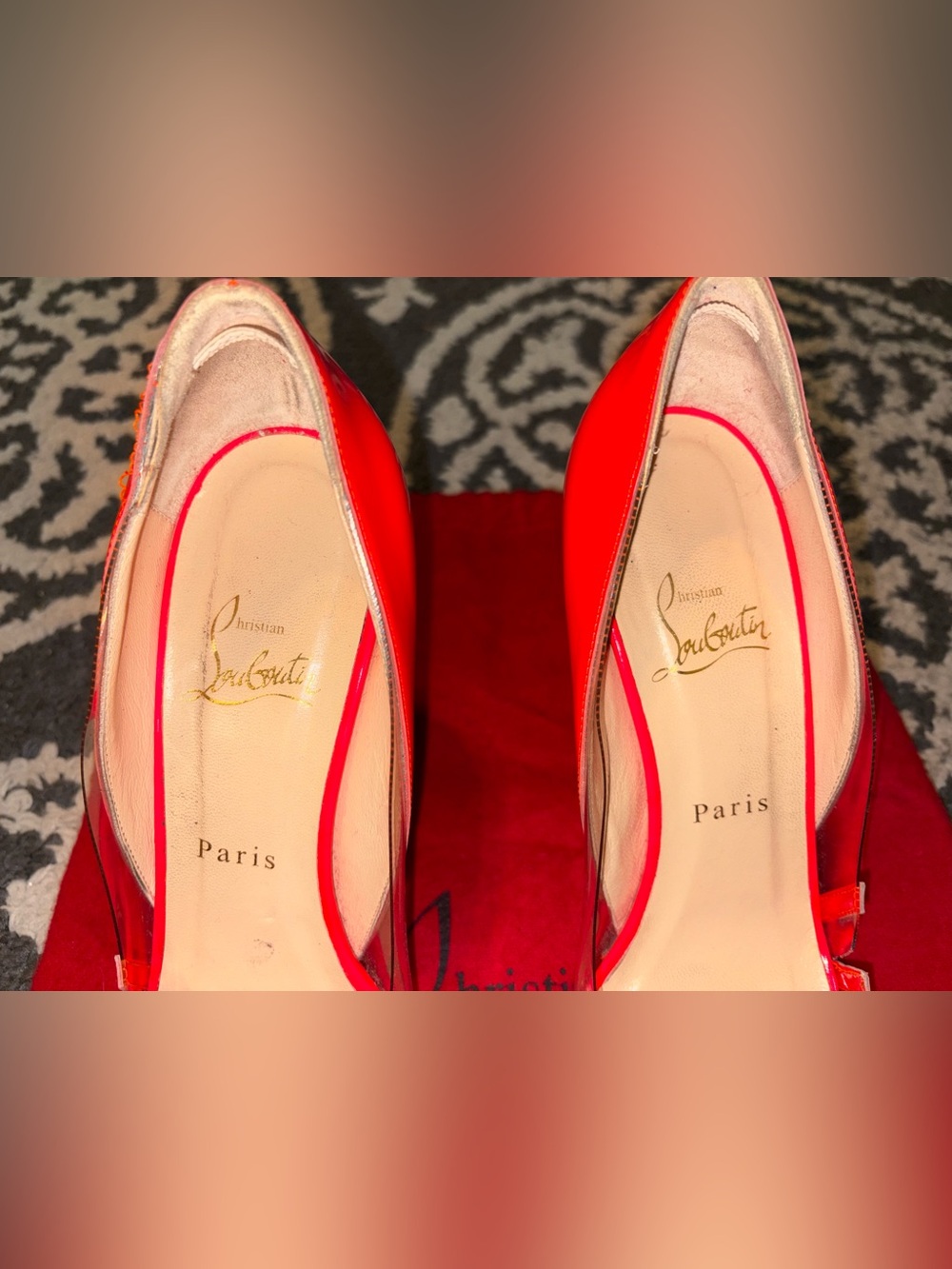 Christian Louboutin Pink/Coral Pointed Heels - Picture 2 of 13